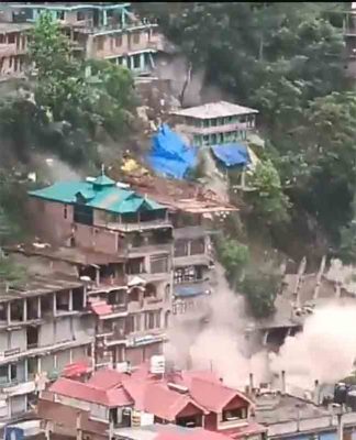 Landslides in Kullu : कुल्लूमध्ये भूस्खलनात अनेक घरे, इमारती जमीनदोस्त