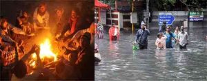 Weather updates : दक्षिणेकडे पाऊस तर उत्तरेत गारठा; महाराष्ट्रात काय परिस्थिती?
