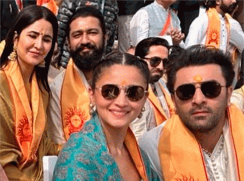 Alia Bhatt : राम मंदिर प्राणप्रतिष्ठा सोहळ्यात आलिया भट्टच्या साडीवरील 'ती' चित्रे पाहिलीत का?