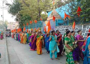 वाशी सानपाडा-तुर्भे येथे गुढीपाडवा शोभायात्रां संपन्न