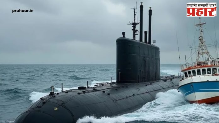 Goa Navy Submarine Accident  : धक्कादायक! गोव्यात नौसेनेच्या पाणबुडीला मासेमारी बोटीची धडक; दोन खलाशांचा मृत्यू