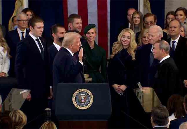 Donald Trump Oath Ceremony: डोनाल्ड ट्रम्प यांनी घेतली राष्ट्राध्यक्षपदाची शपथ,  बनले अमेरिकेचे ४७वे राष्ट्राध्यक्ष