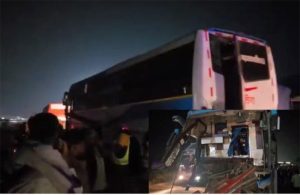 Pune - Nashik Highway Accident : पुणे नाशिक महामार्गावर भीषण अपघात; बसची कंटेनरला धडक