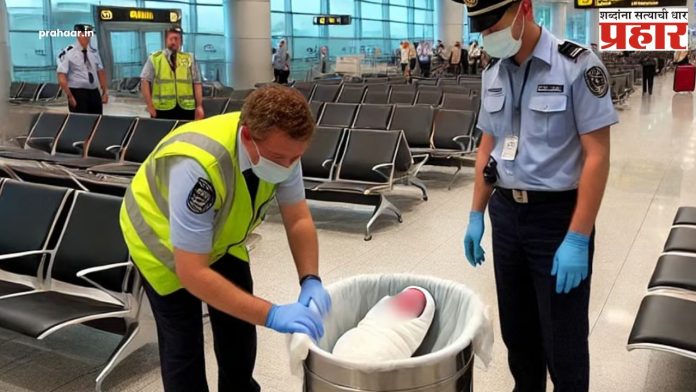 Mumbai Airport : धक्कादायक! मुंबई विमानतळावर कचऱ्याच्या डब्यात सापडले नवजात बाळ