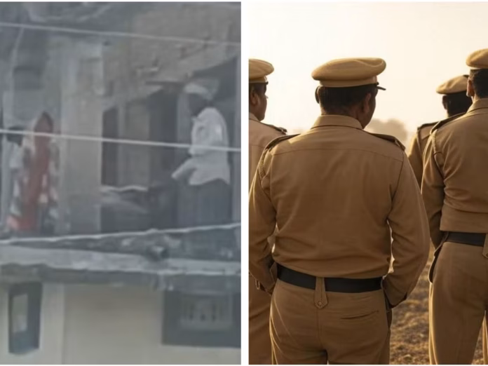 दुर्गा मातेचे दर्शन घेऊन परतत असलेल्यांवर मोहम्मद अलाउद्दीनच्या घराच्या छतावरुन दगडफेक