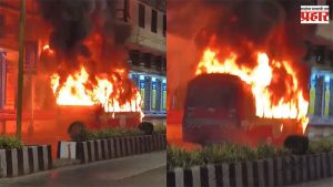 Churchgate Bus Fire : चर्चगेट स्थानकाबाहेर इलेक्ट्रिक बसला आग!