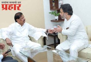 आमदार निलेश राणे यांनी वनमंत्री गणेश नाईक यांची घेतली भेट
