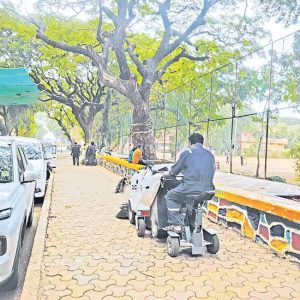 शिवाजी पार्क परिसराची स्वच्छता यांत्रिक झाडूद्वारेच