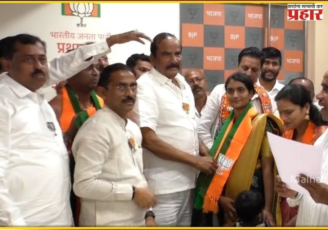 शेकाप उमेदवार करुणा नाईक समर्थकांसह भाजपमध्ये