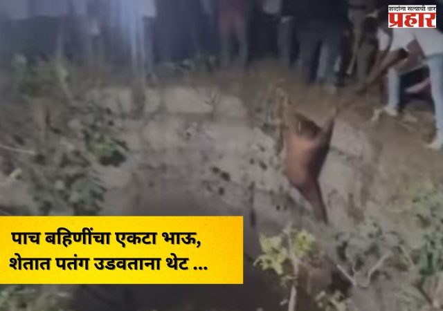 कुटुंबावर कोसळला दुःखाचा डोंगर; पाच बहिणींचा एकटा भाऊ, शेतात पतंग उडवताना थेट ...