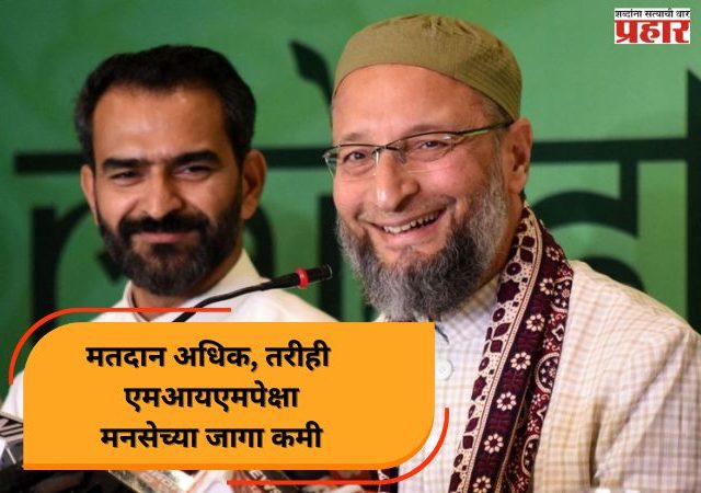मतदान अधिक, तरीही एमआयएमपेक्षा मनसेच्या जागा कमी