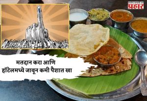 मतदान करा आणि हॉटेलमध्ये जावून कमी पैशात खा - मतदार जानजागृतीसाठी आहार संघटनेचा पुढाकार