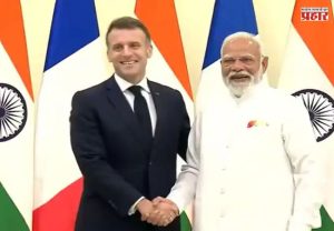 Emmanuel Macron India Visit: पंतप्रधान मोदी आणि अध्यक्ष मॅक्रॉन यांच्यात द्विपक्षीय चर्चेला सुरुवात