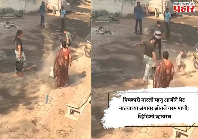 Nagpur Crime : पिचकारी मारली म्हणून आजीने थेट नातवाच्या अंगावर ओतले गरम पाणी; व्हिडिओ व्हायरल