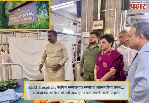 KEM Hospital : केईएम रुग्णालयात रुग्णाचा आत्महत्येचा प्रयत्न... सार्वजनिक आरोग्य समिती अध्यक्षांनी घटनास्थळी केली पाहणी