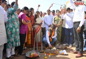 मागाठाणे–गोरेगाव १२० फूट डी.पी. रोड प्रकल्पाच्या कामाचे भूमिपूजन