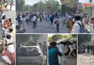 Noida Employees Protest : पगारवाढीवरून सुरु झालेल्या आंदोलनाने घेतले हिंसक वळण; पोलिसांची वाहने उलथवून टाकली तर कंपनीवर तुफान दगडफेक सुरु