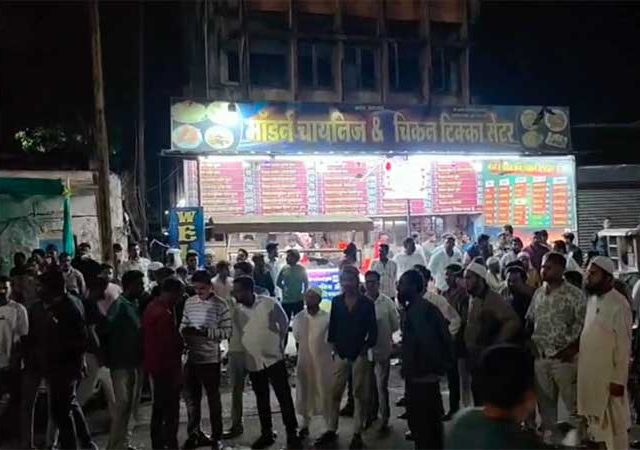 संगमनेर रोडवरील मॉडर्न चायनीज दुकानावर दगडफेक; पाण्याच्या बाटलीच्या पैशांवरून वाद