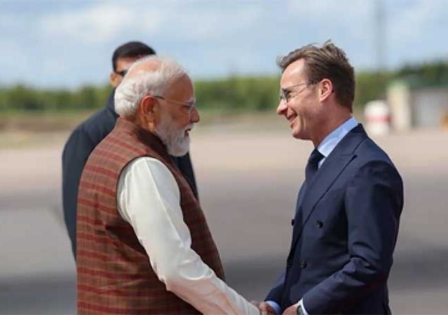 Modi : पंतप्रधान मोदी यांचा ८ वर्षांनी स्वीडन दौरा