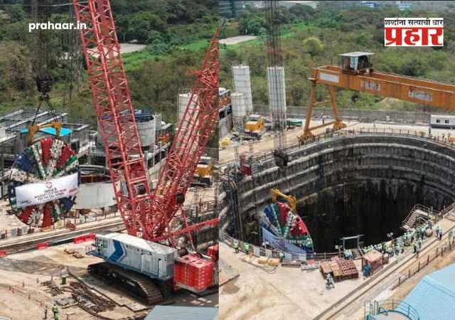 Mumbai-Ahmedabad Bullet Train : बुलेट ट्रेनच्या कामाला वेग! २१ किमीच्या भुयारी मार्गासाठी घणसोलीत दुसरं महाकाय 'TBM' कटरहेड सज्ज