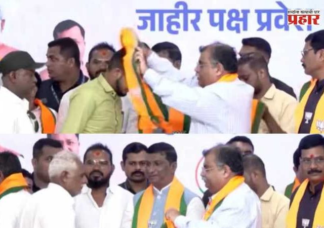 Suresh Mapari : वाशिममध्ये ठाकरे गटाला मोठा धक्का! २९ गाड्यांच्या ताफ्यासह सुरेश मापारींचा भाजपमध्ये भव्य प्रवेश