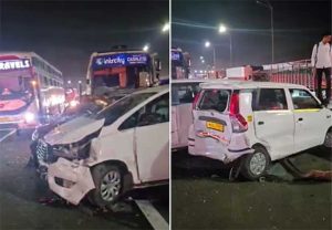 Accident : मिसिंग लिंकवर तीन तासांत दोन अपघात, मुंबई - पुणे वाहतूक विस्कळीत