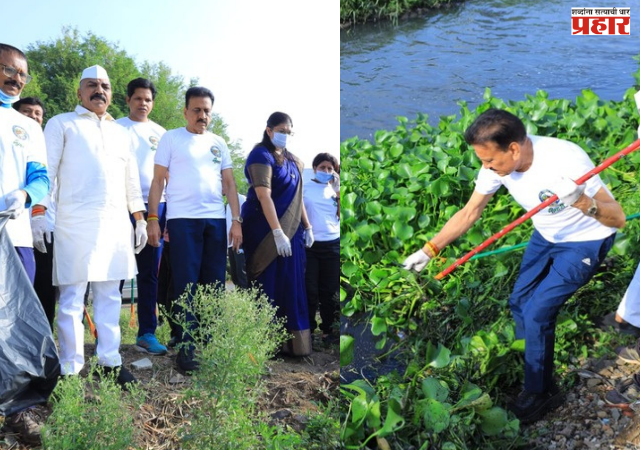 Nashik News : पर्यावरणदिनी नंदिनी नदीच्या स्वच्छतेसाठी विशेष मोहीम, मंत्री गिरीश महाजनही झाले सहभागी