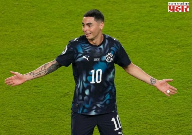 FIFA WORLDCUP 2026 : नवा नियम ठरला पॅराग्वेच्या खेळाडूला महागात! मिगेल अल्मिरॉनला दाखवले थेट रेड कार्ड