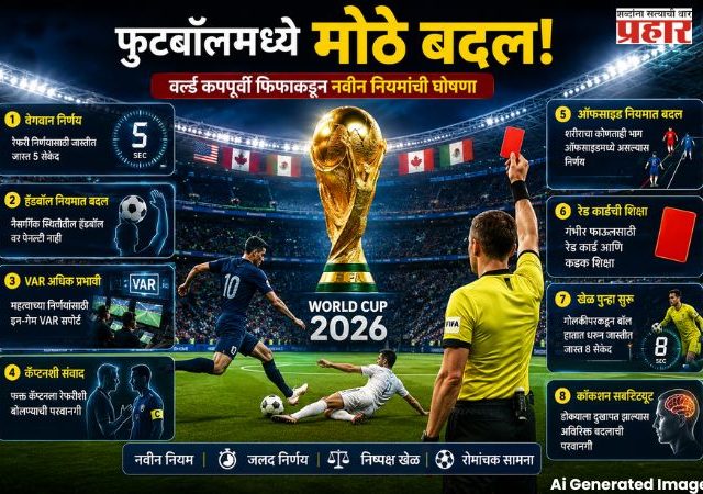 FIFA World Cup 2026 : फुटबॉलमध्ये मोठे बदल ! वर्ल्ड कपपूर्वी फिफाकडून नवीन नियमांची घोषणा