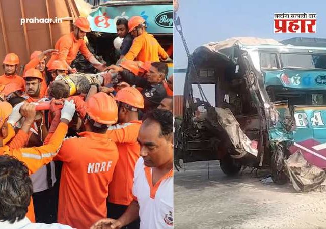 Gujarat Tragedy : वडोदरा-हालोल महामार्गावर उभ्या ट्रकला लक्झरी बसची जोरदार धडक; ६ जणांचा जागीच मृत्यू, तर २६ प्रवासी जखमी