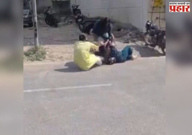 हॉटेलमध्ये पतीला प्रेयसीसोबत रंगेहात पकडलं; संतापलेल्या पत्नीने भररस्त्यात केला गोंधळ, व्हिडिओ व्हायरल