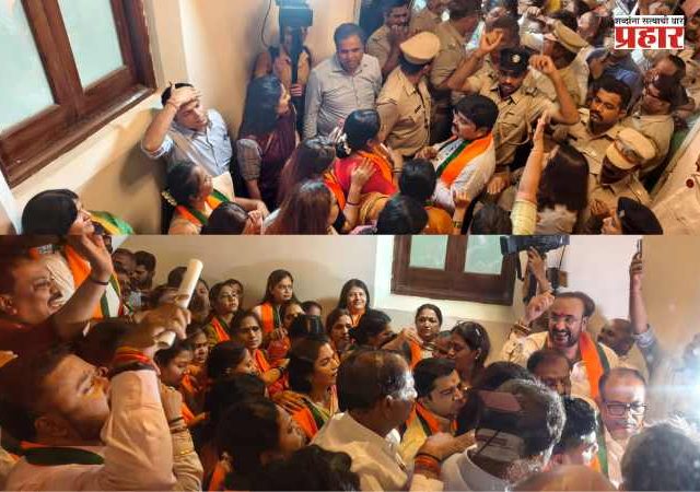 BMC : महापालिकेत सत्ताधाऱ्यांकडून विरोधकांचा नीट कार्यक्रम; आधी सभागृहात गोंधळ, मग सभागृहाबाहेर घोषणाबाजी