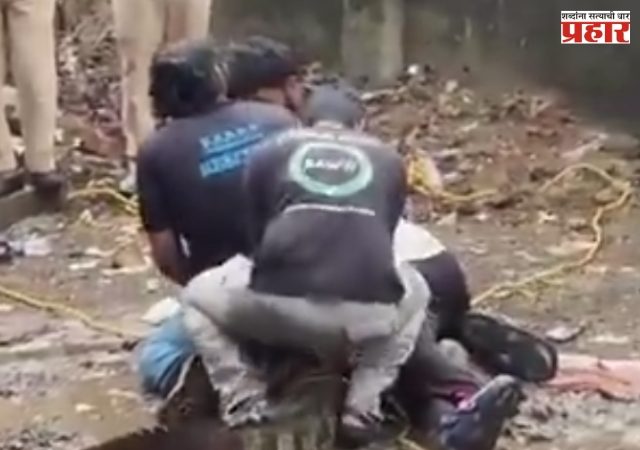 Powai Lake crocodile : पवई तलावाजवळील रहिवासी भागात मगर शिरली; वन विभागाच्या पथकाकडून सुखरूप रेस्क्यू