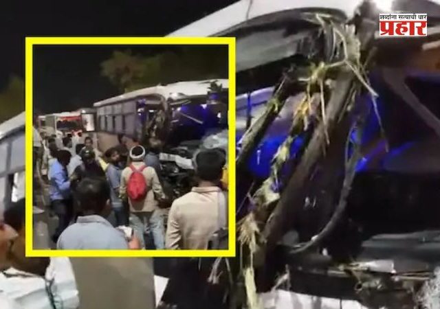 Flyover accident : छावणी उड्डाणपुलावर बसचा भीषण अपघात ; ३५ प्रवासी जखमी