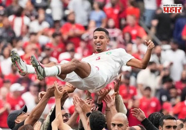 FIFA World Cup 2026 : मोरोक्कोचा कॅनडावर ३-० असा दणदणीत विजय; अझेदिन ओउनाहीच्या दुहेरी गोलने मोरोक्को क्वार्टर फायनलमध्ये