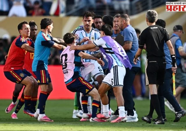 Spain vs Argentina : अंतिम सामन्यांनंतर अर्जंटिनाला मोठा धक्का ! फिफाकडून खेळाडूंवर कारवाईची शक्यता; नेमकं प्रकरण काय ?