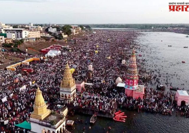 Pandharpur : पंढरपूरमध्ये पोहोचले १५ लाख भाविक, संतांचे पालखी सोहळे पंढरीत दाखल; चंद्रभागेला भक्तिचा महापूर