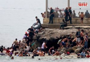 Spain Migration : स्पेनच्या स्यूटा सीमेजवळ हजारोंची घुसखोरी; समुद्रातून प्रवेशाच्या प्रयत्नांत १८ जणांचा मृत्यू