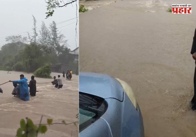 Heavy Rain In Palghar : घोणसई गावाला पाण्याचा वेढा; मुख्य पूल पाण्याखाली