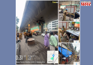BMC : लालबागमधील मानाचे गणपती परिसरातील पदपथांवरील अतिक्रमण हटवली; तब्बल ६ अनधिकृत दुकानांसह ४३ फेरीवाल्यांवर कारवाई