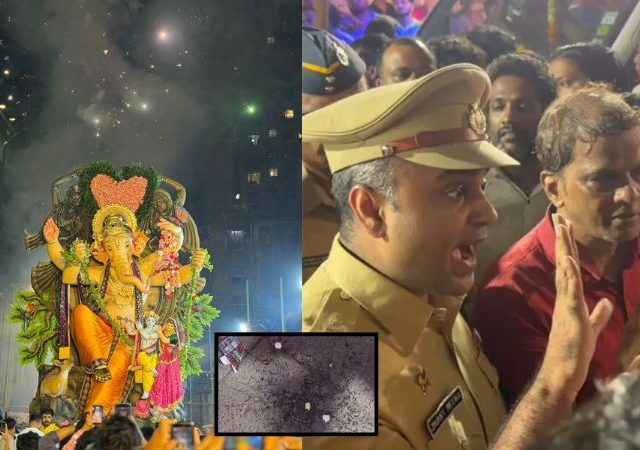 Mazgaon Ganpati : मुंबईत गणपती आगमन मिरवणुकीत अंडी फेकल्याचा आरोप; माझगावमध्ये तणाव, पोलिसांकडून तपास सुरू, पहा Video