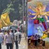 Kolhapur Ganpati Visarjan 2026 : विसर्जन मिरवणुकीदरम्यान मोठी दुर्घटना; कोल्हापुरात 21 फुटांची गणेशमूर्ती कोसळली