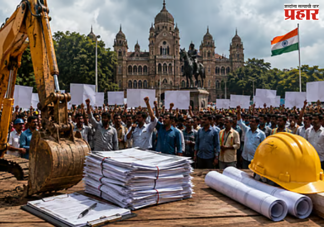 Contractors Protest : राज्यातील कंत्राटदारांचे सरकारविरोधात ३२ जिल्ह्यांत आंदोलन; ८६ हजार कोटींची देयके थकली, जिल्हाधिकारी कार्यालयांवर धडक