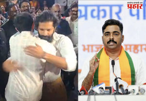 BJP on Thackeray brothers : महाराष्ट्र गीत सुरू असताना ठाकरे बंधू उभेही राहिले नाहीत; लालबागमधील व्हिडिओवरून भाजप आक्रमक