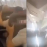 Plane Emergency Landing : विमान हवेत असतानाच टायर फुटला, लँडिंगवेळी छताचा भाग प्रवाशांवर कोसळला अन्...