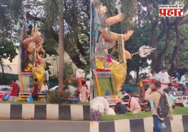 Geeta Nagar Cha Maharaja accident : 'गीतानगरचा महाराजा' आगमन सोहळ्यात अपघात; २ टनांच्या ट्रॉलीखाली येऊन चिमुकली गंभीर जखमी