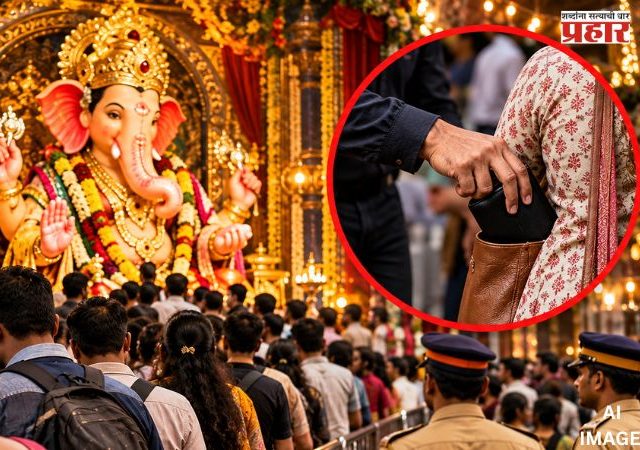 Mumbai Crime : लालबागच्या गणेशोत्सवात चोरट्यांचा धुमाकूळ; गर्दीचा फायदा घेत दागिने, मोबाईल आणि रोकड लंपास