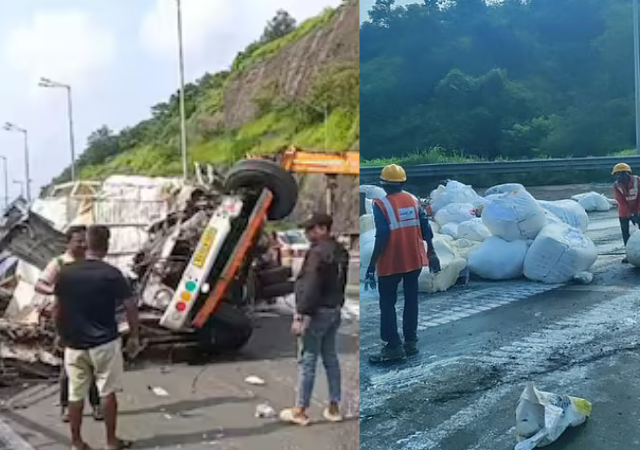 Mumbai-Pune Expressway : मुंबई-पुणे एक्स्प्रेस वेवर भीषण अपघात; दोन जणांचा मृत्यू, एक गंभीर जखमी