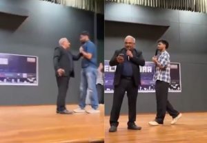 Nirma University Viral Video : 'जल्दी बोल, कल सुबह पनवेल निकलना है'; विद्यार्थ्याच्या वक्तव्यावर प्राध्यापक संतापले, स्टेजवर कॉलर पकडून...