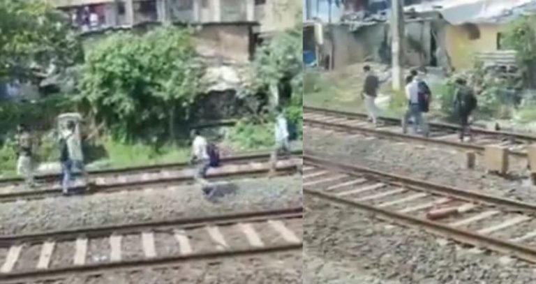 Central Railway Delayed Today : मुंबई लोकलचा बोजवारा! ओव्हरहेड वायरला आग अन् रिले रूममधील धुरामुळे मध्य रेल्वे विस्कळीत; संतापलेल्या प्रवाशांची रुळांवरून पायपीट